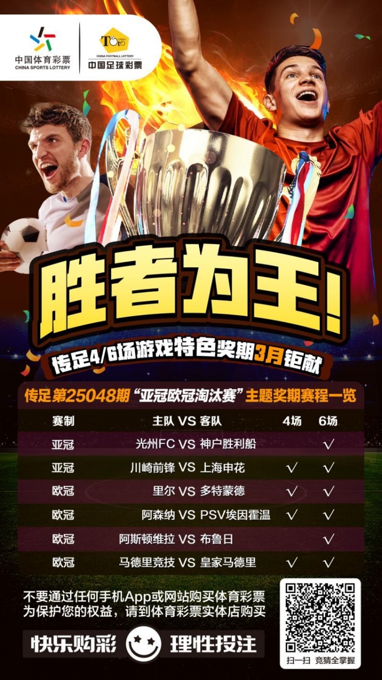  勝者為王！傳足特色獎(jiǎng)期第25048期聚焦亞冠歐冠淘汰賽