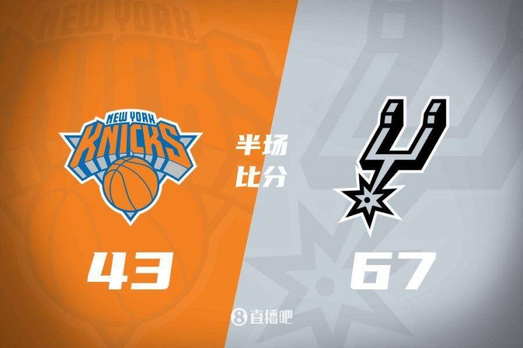  花了？馬刺半場(chǎng)4人得分上雙67-43領(lǐng)先尼克斯24分 唐斯19分