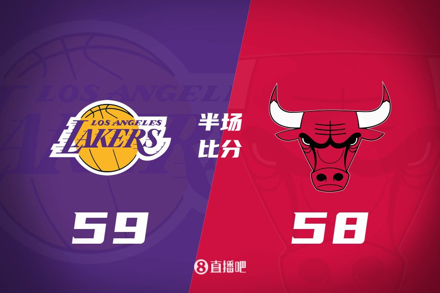  文森特壓哨三分&詹姆斯10+5+7！湖人半場(chǎng)反超公牛1分